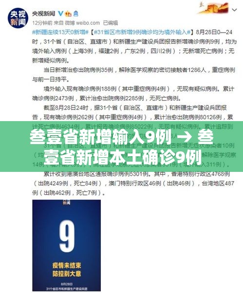 叁壹省新增输入9例 → 叁壹省新增本土确诊9例