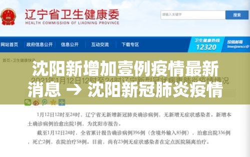 沈阳新增加壹例疫情最新消息 → 沈阳新冠肺炎疫情