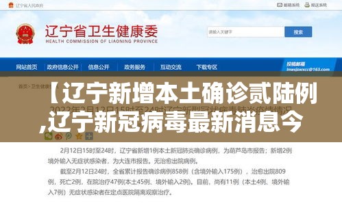 【辽宁新增本土确诊贰陆例,辽宁新冠病毒最新消息今天】