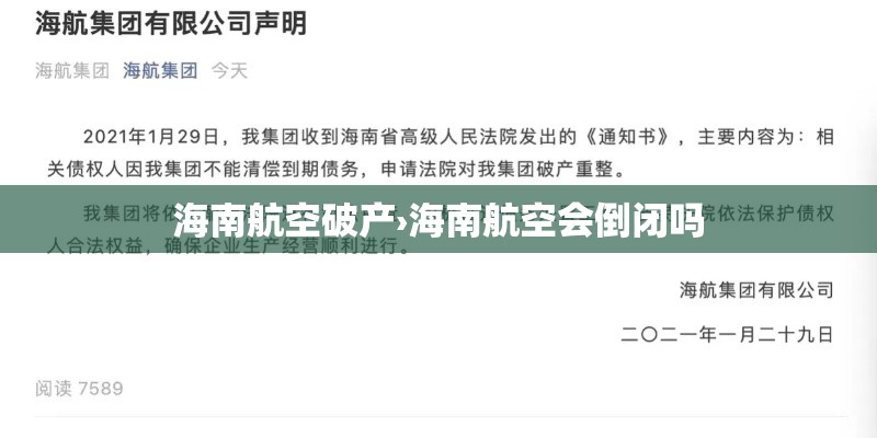 海南航空破产›海南航空会倒闭吗