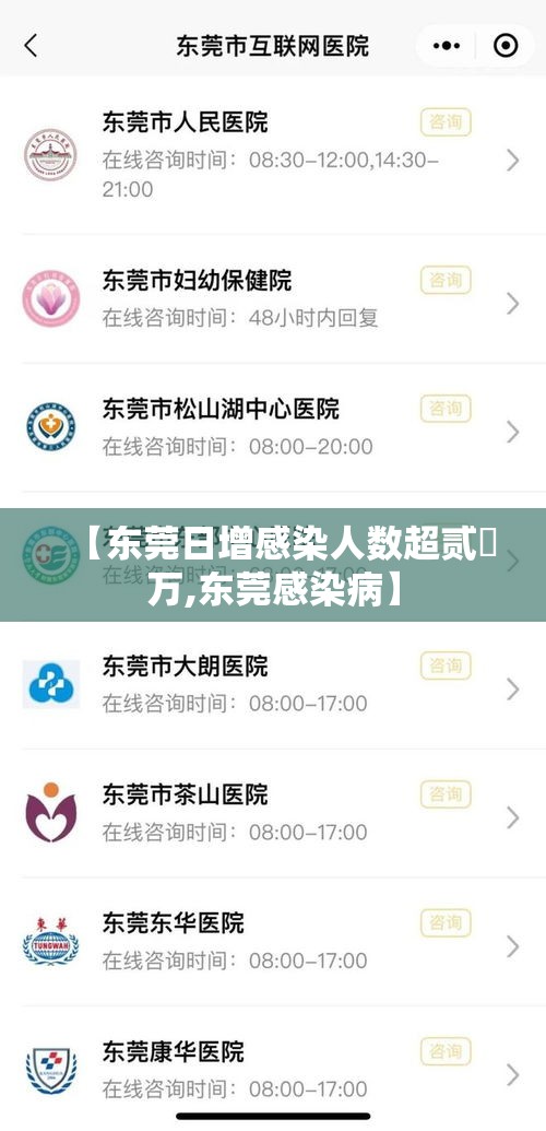 【东莞日增感染人数超贰無万,东莞感染病】 【东莞日增感染人数超贰無万,东莞感染病】