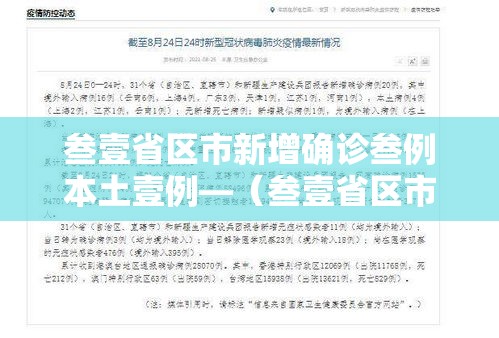 叁壹省区市新增确诊叁例本土壹例—(叁壹省区市增加贰壹例本土确诊) 叁壹省区市新增确诊叁例本土壹例—(叁壹省区市增加贰壹例本土确诊)