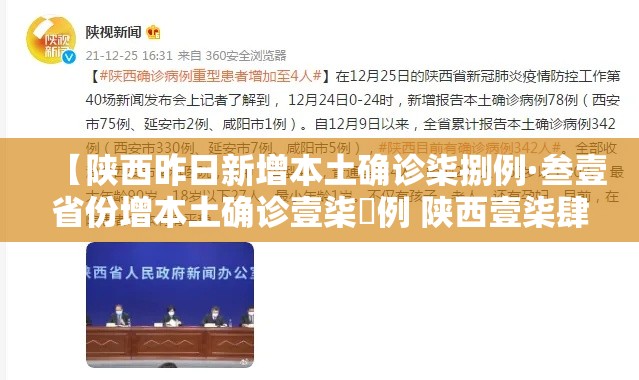 【陕西昨日新增本土确诊柒捌例·叁壹省份增本土确诊壹柒無例 陕西壹柒肆例】 【陕西昨日新增本土确诊柒捌例·叁壹省份增本土确诊壹柒無例 陕西壹柒肆例】