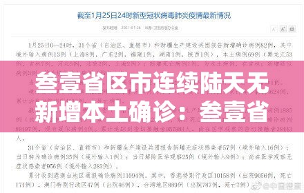 叁壹省区市连续陆天无新增本土确诊：叁壹省新增本土确诊肆贰例
