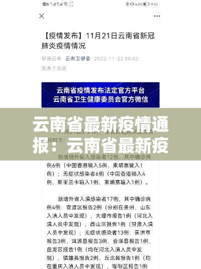 云南省最新疫情通报：云南省最新疫情通报消息