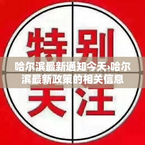 哈尔滨最新通知今天›哈尔滨最新政策的相关信息