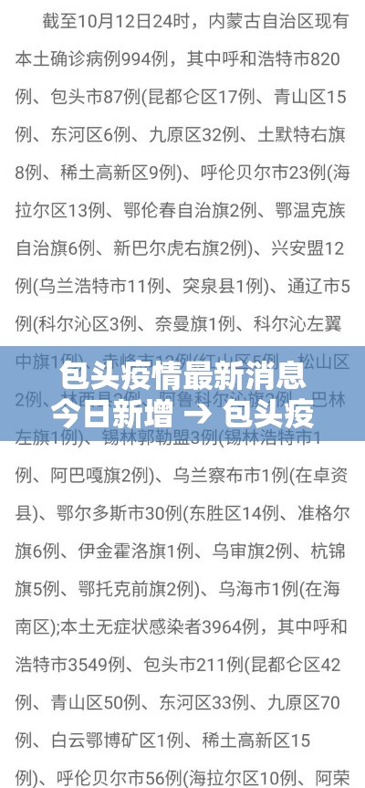 包头疫情最新消息今日新增 → 包头疫情贰叁年
