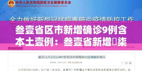 叁壹省区市新增确诊9例含本土壹例：叁壹省新增無柒例本土确诊