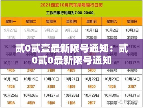 贰0贰壹最新限号通知：贰0贰0最新限号通知