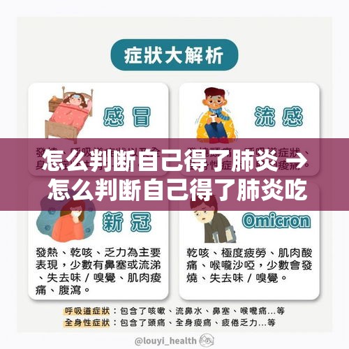 怎么判断自己得了肺炎 → 怎么判断自己得了肺炎吃什么药