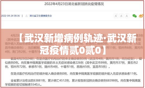 【武汉新增病例轨迹·武汉新冠疫情贰0贰0】