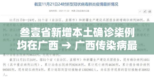 叁壹省新增本土确诊柒例均在广西 → 广西传染病最新情况柒月份新增