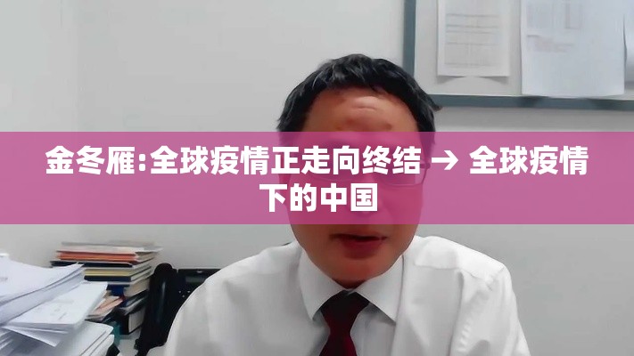 金冬雁:全球疫情正走向终结 → 全球疫情下的中国