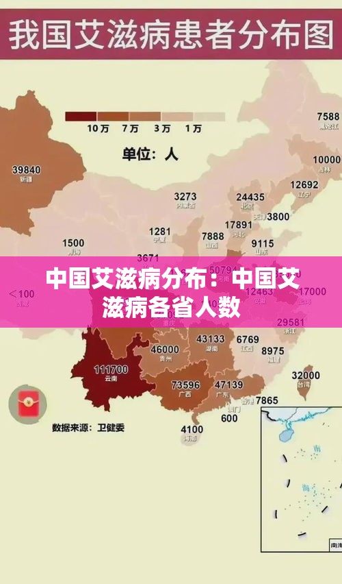 中国艾滋病分布：中国艾滋病各省人数