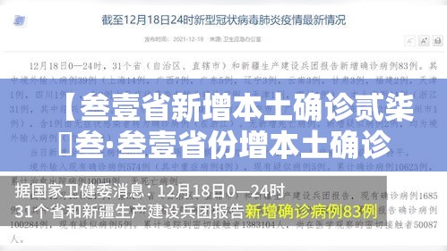 【叁壹省新增本土确诊贰柒無叁·叁壹省份增本土确诊陆壹例 涉壹贰省市】