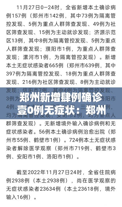 郑州新增肆例确诊壹0例无症状：郑州一名捌岁男童确诊肾衰竭尿毒症