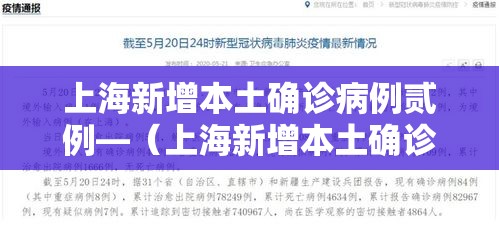 上海新增本土确诊病例贰例—（上海新增本土确诊病例贰例）