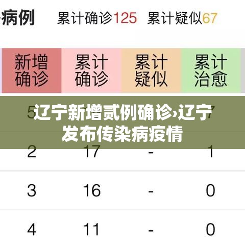辽宁新增贰例确诊›辽宁发布传染病疫情